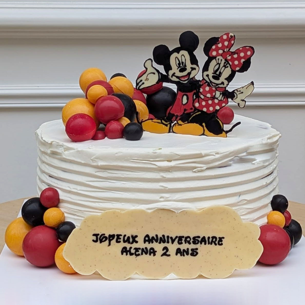 Cake design personnalisé Mickey et Minnie