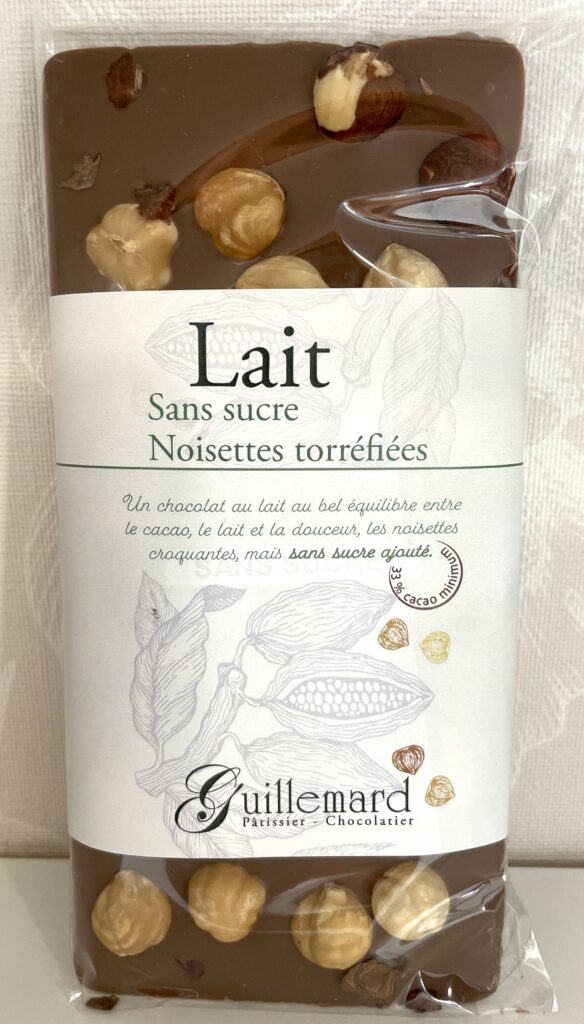 Chocolat lait & noisettes sans sucre