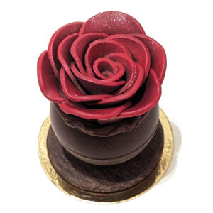 Rose rouge en chocolat Saint Valentin