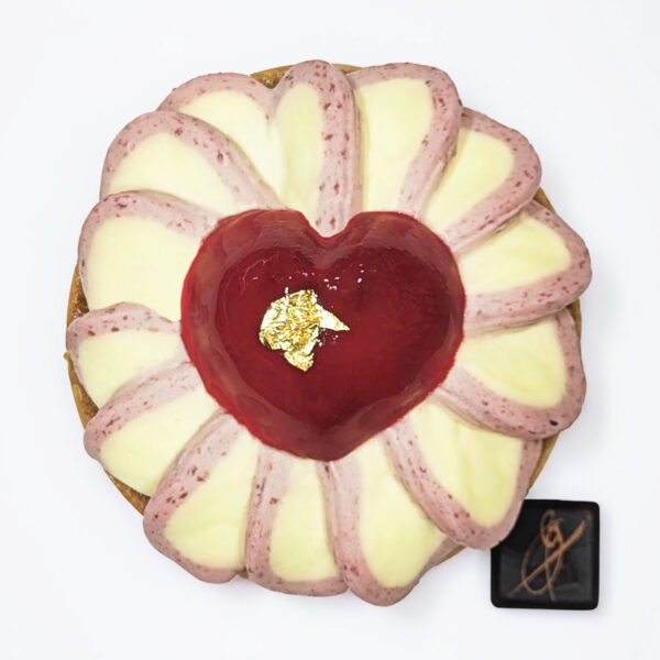 Tartelette Saint-Valentin réalisé par notre apprenti pâtissier Titouan