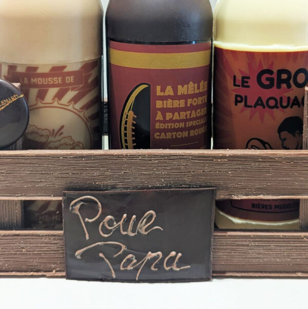 Coffret bière en chocolat spécial fête des pères