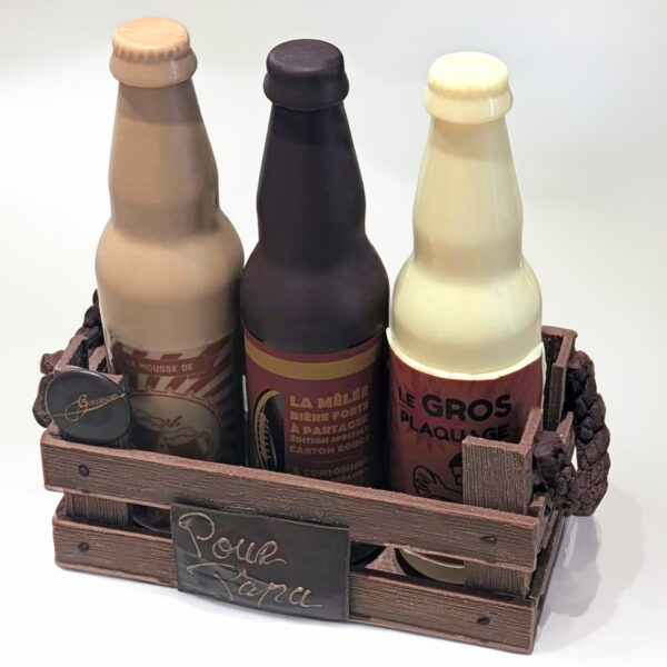 Coffret bière en chocolat spécial fête des pères