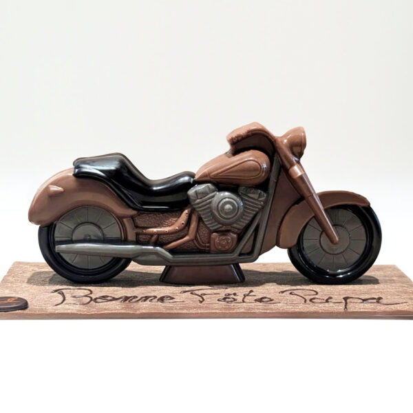 Moto en chocolat bonne fête papa